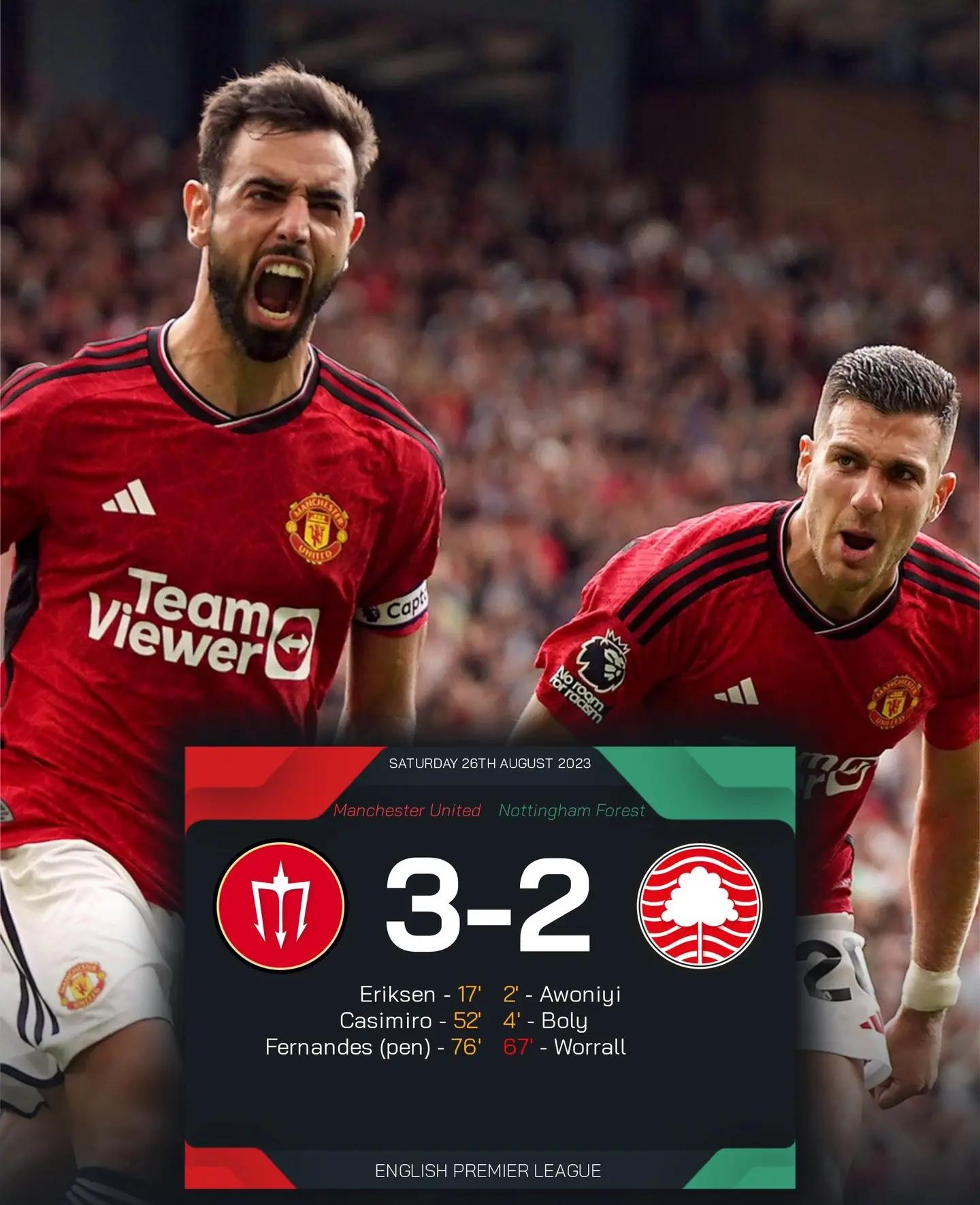 曼联逆转战胜对手，保持胜利势头